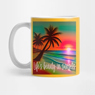 Sunset Serenity: Life's Beauty in Every Thread Mug